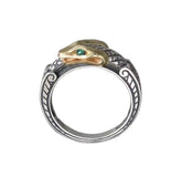Punk Hand Jewellery Copper And Silver Plated Two-tone Snake Ring